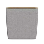 Pouf de rangement avec plateau en bois - HomePop