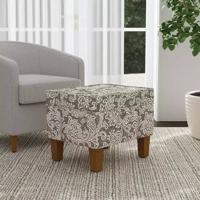 Ottoman de rangement moyen - HomePop