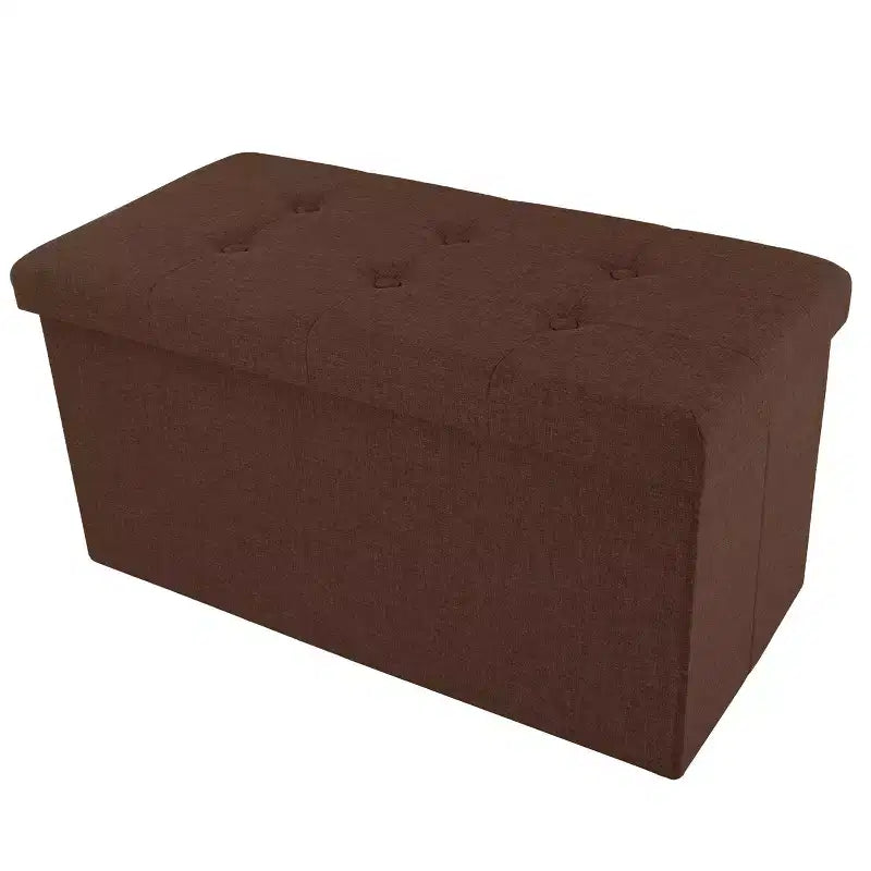 Hasting Home Pouf de rangement pliant de 30 po avec bac amovible