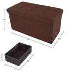Hasting Home Pouf de rangement pliant de 30 po avec bac amovible