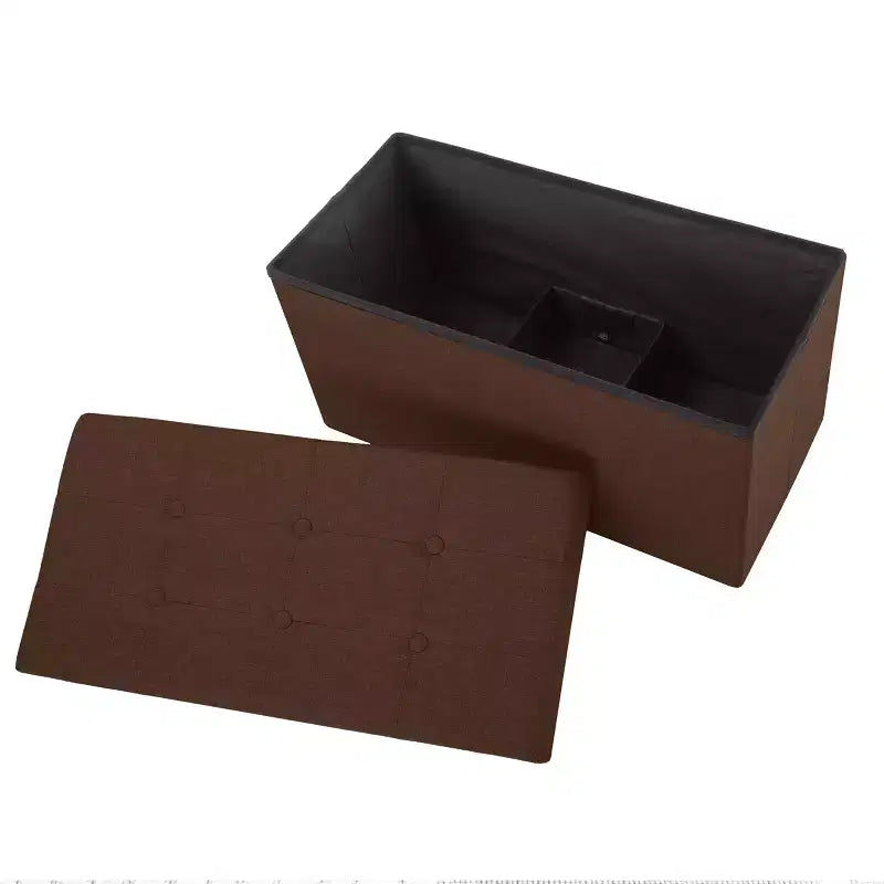 Hasting Home Pouf de rangement pliant de 30 po avec bac amovible