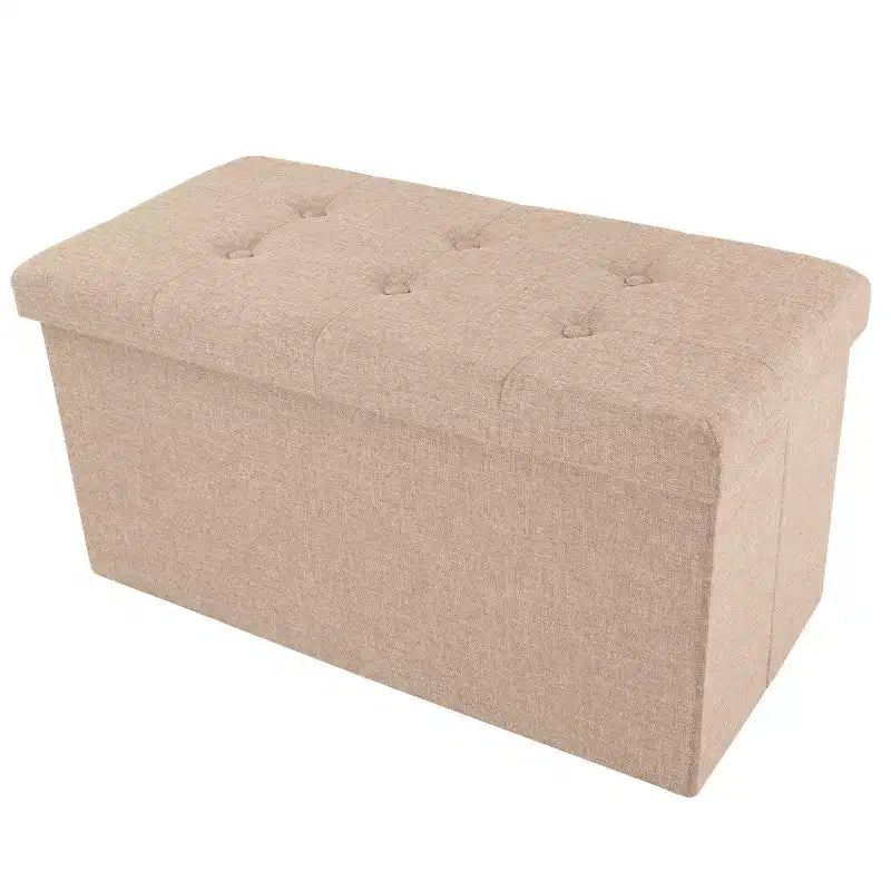 Hasting Home Pouf de rangement pliant de 30 po avec bac amovible