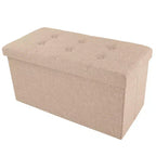 Hasting Home Pouf de rangement pliant de 30 po avec bac amovible