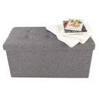 Hasting Home Pouf de rangement pliant de 30 po avec bac amovible