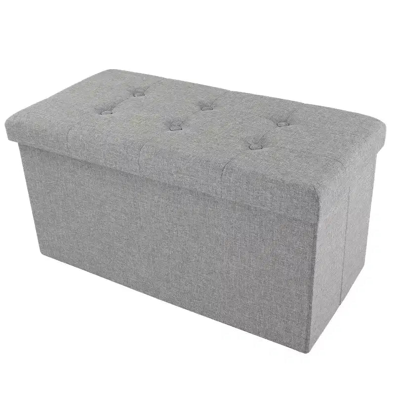 Hasting Home Pouf de rangement pliant de 30 po avec bac amovible