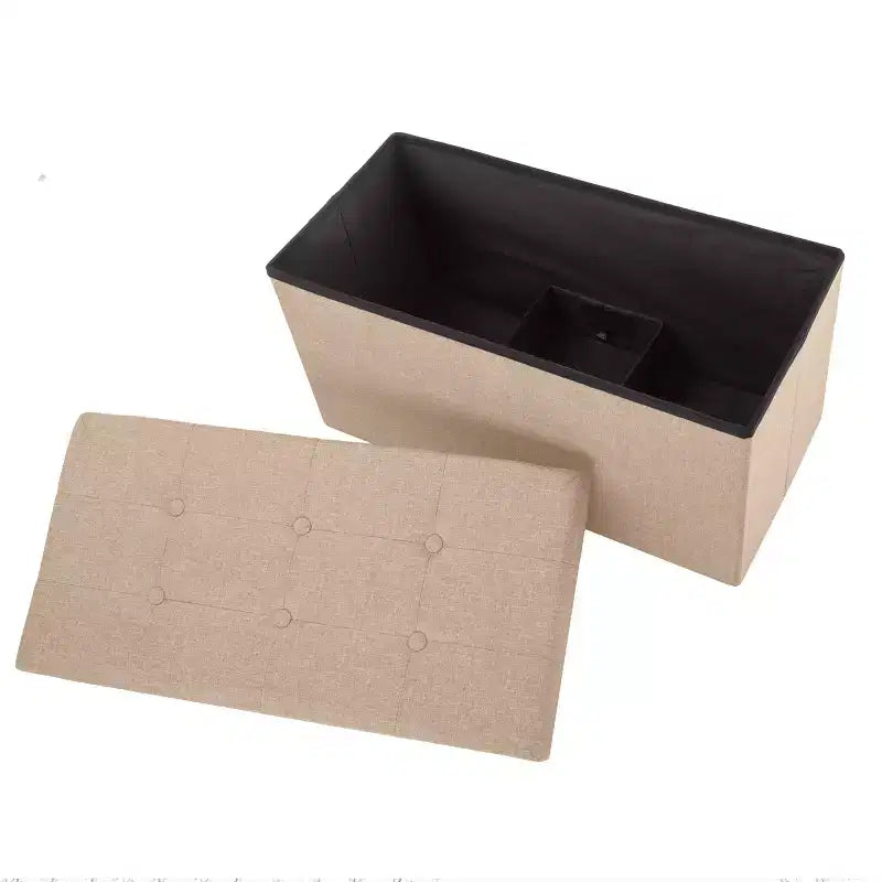 Hasting Home Pouf de rangement pliant de 30 po avec bac amovible