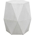 Uttermost Volker 18 Wide White Ceruse Geometric Wood Accent Table