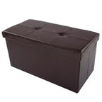 Hasting Home Pouf de rangement pliant en similicuir de 76 cm