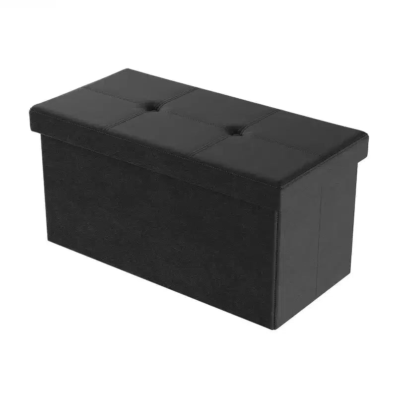 Hasting Home Pouf de rangement pliant en similicuir de 76 cm