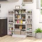 Armoire de cuisine Costway 47,5 avec portes, étagères réglables et dispositifs anti-basculement