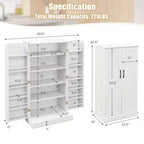 Armoire de cuisine Costway 47,5 avec portes, étagères réglables et dispositifs anti-basculement