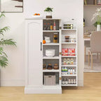 Armoire de cuisine Costway 47,5 avec portes, étagères réglables et dispositifs anti-basculement