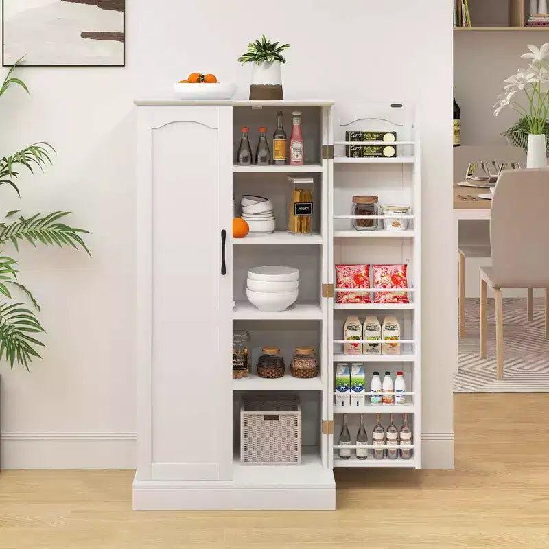 Armoire de cuisine Costway 47,5 avec portes, étagères réglables et dispositifs anti-basculement
