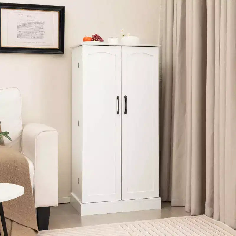Armoire de cuisine Costway 47,5 avec portes, étagères réglables et dispositifs anti-basculement