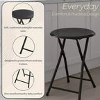 Tabouret pliant sans dossier Hasting Home de 45 cm avec capacité de 102 kg