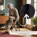 Tabouret pliant sans dossier Hasting Home de 45 cm avec capacité de 102 kg
