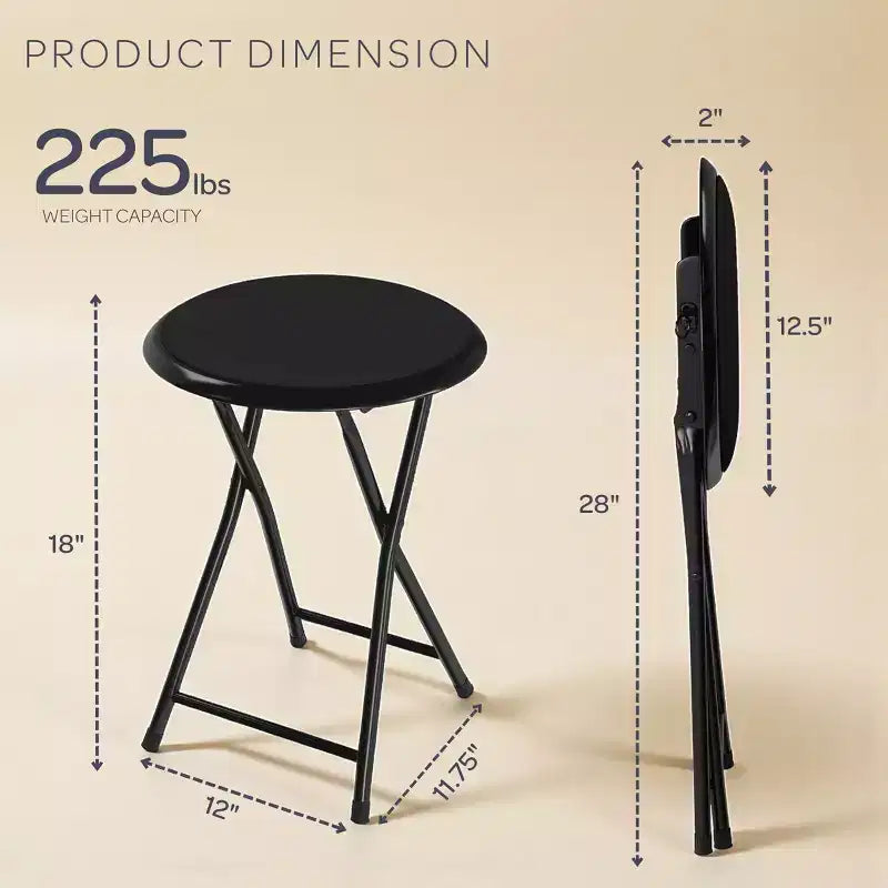 Tabouret pliant sans dossier Hasting Home de 45 cm avec capacité de 102 kg