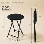 Tabouret pliant sans dossier Hasting Home de 45 cm avec capacité de 102 kg
