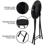 Tabouret pliant sans dossier Hasting Home de 45 cm avec capacité de 102 kg