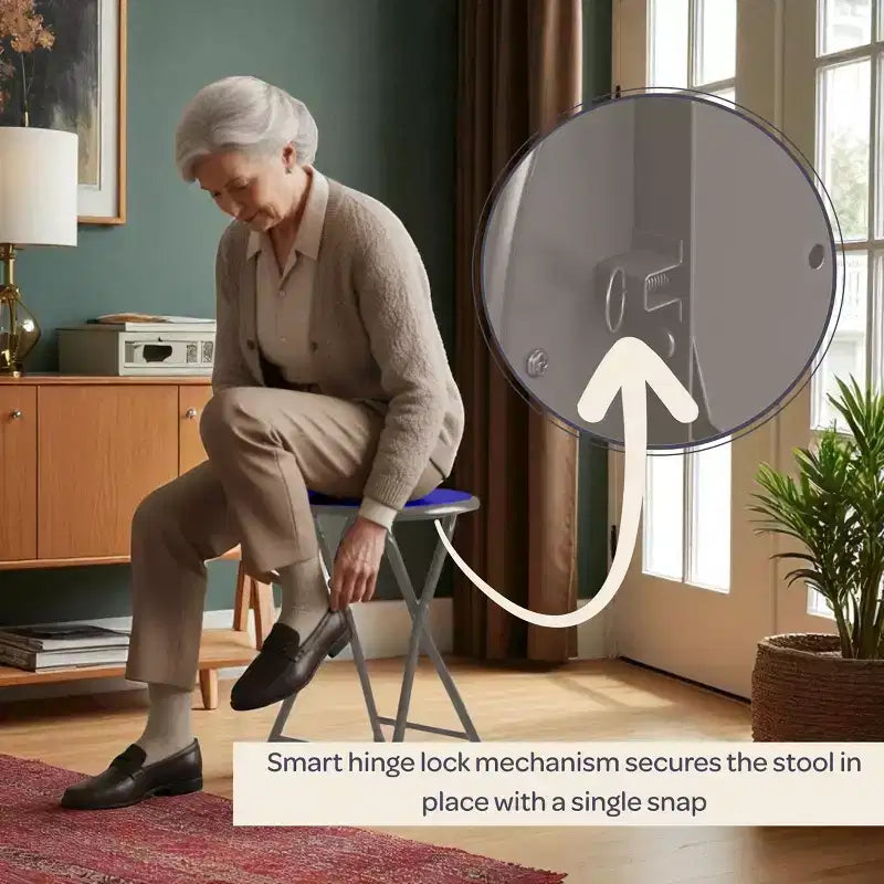 Tabouret pliant sans dossier Hasting Home de 45 cm avec capacité de 102 kg
