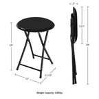 Tabouret pliant sans dossier Hasting Home de 45 cm avec capacité de 102 kg