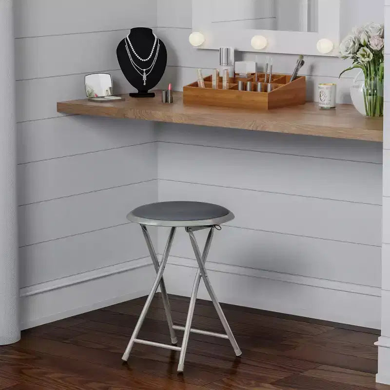 Tabouret pliant sans dossier Hasting Home de 45 cm avec capacité de 102 kg