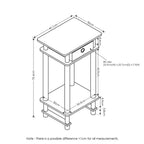 Furinno Lot de 2 tables de chevet industrielles hautes à 3 niveaux avec tiroir amovible et étagère de rangement ouverte, expresso/marron
