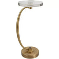 Uttermost Waveney 11 1/2W Antique Brass Round Drink Table