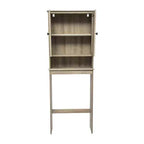 Flash Furniture Dune Meuble de rangement pour salle de bain au-dessus des toilettes avec portes à fermeture magnétique, étagère de placard réglable, étagère inférieure ouverte