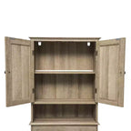 Flash Furniture Dune Meuble de rangement pour salle de bain au-dessus des toilettes avec portes à fermeture magnétique, étagère de placard réglable, étagère inférieure ouverte