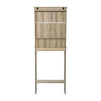 Flash Furniture Dune Meuble de rangement pour salle de bain au-dessus des toilettes avec portes à fermeture magnétique, étagère de placard réglable, étagère inférieure ouverte