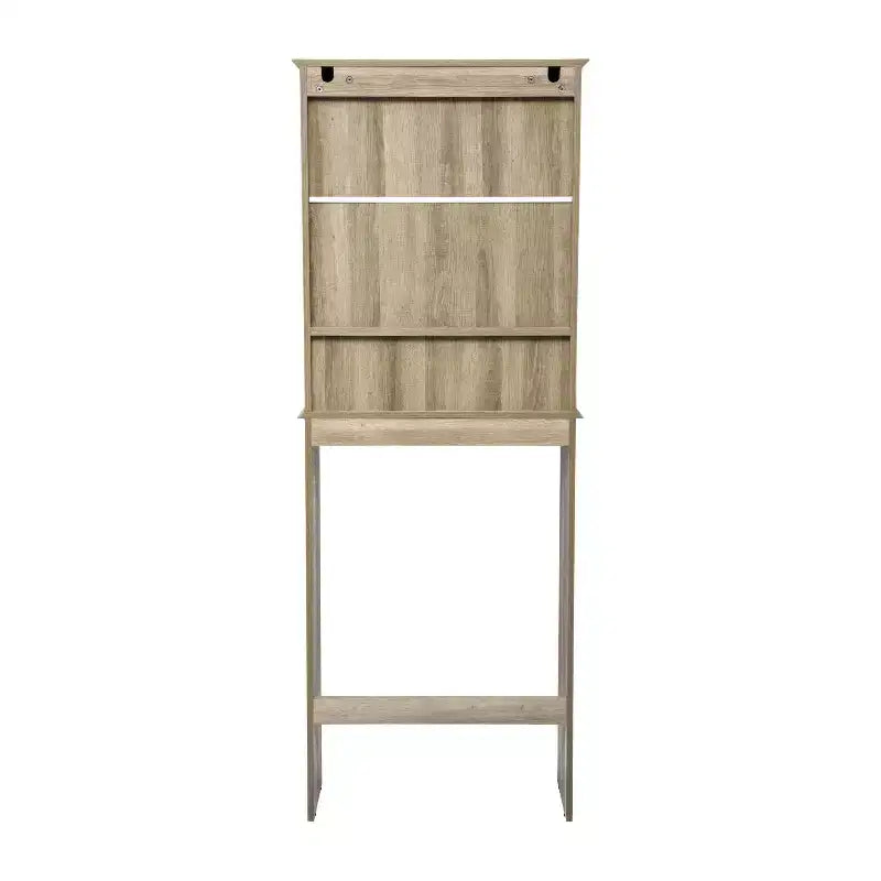 Flash Furniture Dune Meuble de rangement pour salle de bain au-dessus des toilettes avec portes à fermeture magnétique, étagère de placard réglable, étagère inférieure ouverte