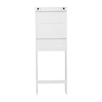 Flash Furniture Dune Meuble de rangement pour salle de bain au-dessus des toilettes avec portes à fermeture magnétique, étagère de placard réglable, étagère inférieure ouverte