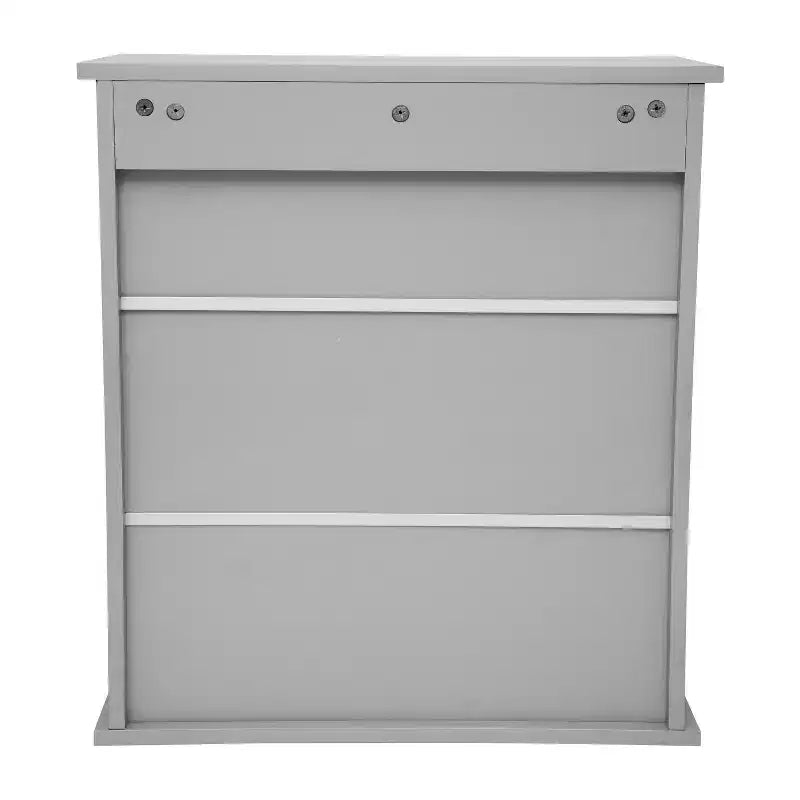 Meuble de rangement mural de salle de bain Flash Furniture Vega avec portes à fermeture magnétique, étagère réglable et étagère inférieure ouverte