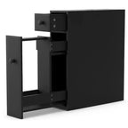 Meuble de Rangement Étroit pour Toilettes Costway avec Dessus Relevable Noir