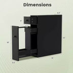 Meuble de Rangement Étroit pour Toilettes Costway avec Dessus Relevable Noir