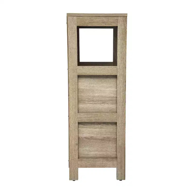Merrick Lane Meuble de rangement de salle de bain à 2 tiroirs avec étagère ouverte