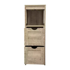 Merrick Lane Meuble de rangement de salle de bain à 2 tiroirs avec étagère ouverte