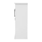 Armoire de salle de bain murale Emma and Oliver avec étagère intérieure réglable, deux portes à fermeture magnétique, étagère inférieure ouverte