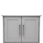 Armoire de salle de bain murale Emma and Oliver avec étagère intérieure réglable, deux portes à fermeture magnétique, étagère inférieure ouverte