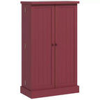 HOMCOM Meuble de Rangement de Cuisine 41", Armoire de Cuisine Autonome avec Portes Doubles, Étagère à 5 Niveaux, 12 Porte-Épices et Étagères Réglables