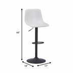 Tabouret de bar moderne LeisureMod Tilbury réglable en hauteur avec revêtement en cuir végétalien et repose-pieds, idéal pour îlot de cuisine, comptoir ou bar à domicile