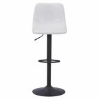 Tabouret de bar moderne LeisureMod Tilbury réglable en hauteur avec revêtement en cuir végétalien et repose-pieds, idéal pour îlot de cuisine, comptoir ou bar à domicile