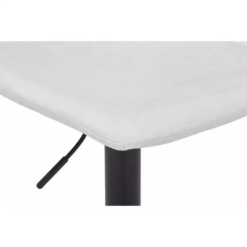 Tabouret de bar moderne LeisureMod Tilbury réglable en hauteur avec revêtement en cuir végétalien et repose-pieds, idéal pour îlot de cuisine, comptoir ou bar à domicile