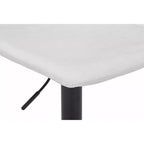 Tabouret de bar moderne LeisureMod Tilbury réglable en hauteur avec revêtement en cuir végétalien et repose-pieds, idéal pour îlot de cuisine, comptoir ou bar à domicile