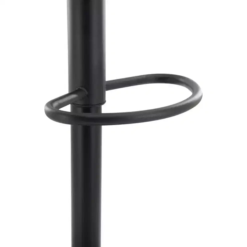 Tabouret de bar moderne LeisureMod Tilbury réglable en hauteur avec revêtement en cuir végétalien et repose-pieds, idéal pour îlot de cuisine, comptoir ou bar à domicile