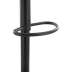 Tabouret de bar moderne LeisureMod Tilbury réglable en hauteur avec revêtement en cuir végétalien et repose-pieds, idéal pour îlot de cuisine, comptoir ou bar à domicile