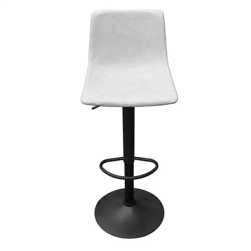 Tabouret de bar moderne LeisureMod Tilbury réglable en hauteur avec revêtement en cuir végétalien et repose-pieds, idéal pour îlot de cuisine, comptoir ou bar à domicile
