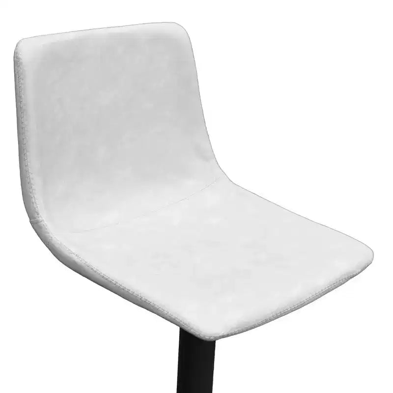 Tabouret de bar moderne LeisureMod Tilbury réglable en hauteur avec revêtement en cuir végétalien et repose-pieds, idéal pour îlot de cuisine, comptoir ou bar à domicile
