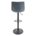 Tabouret de bar moderne LeisureMod Tilbury réglable en hauteur avec revêtement en cuir végétalien et repose-pieds, idéal pour îlot de cuisine, comptoir ou bar à domicile